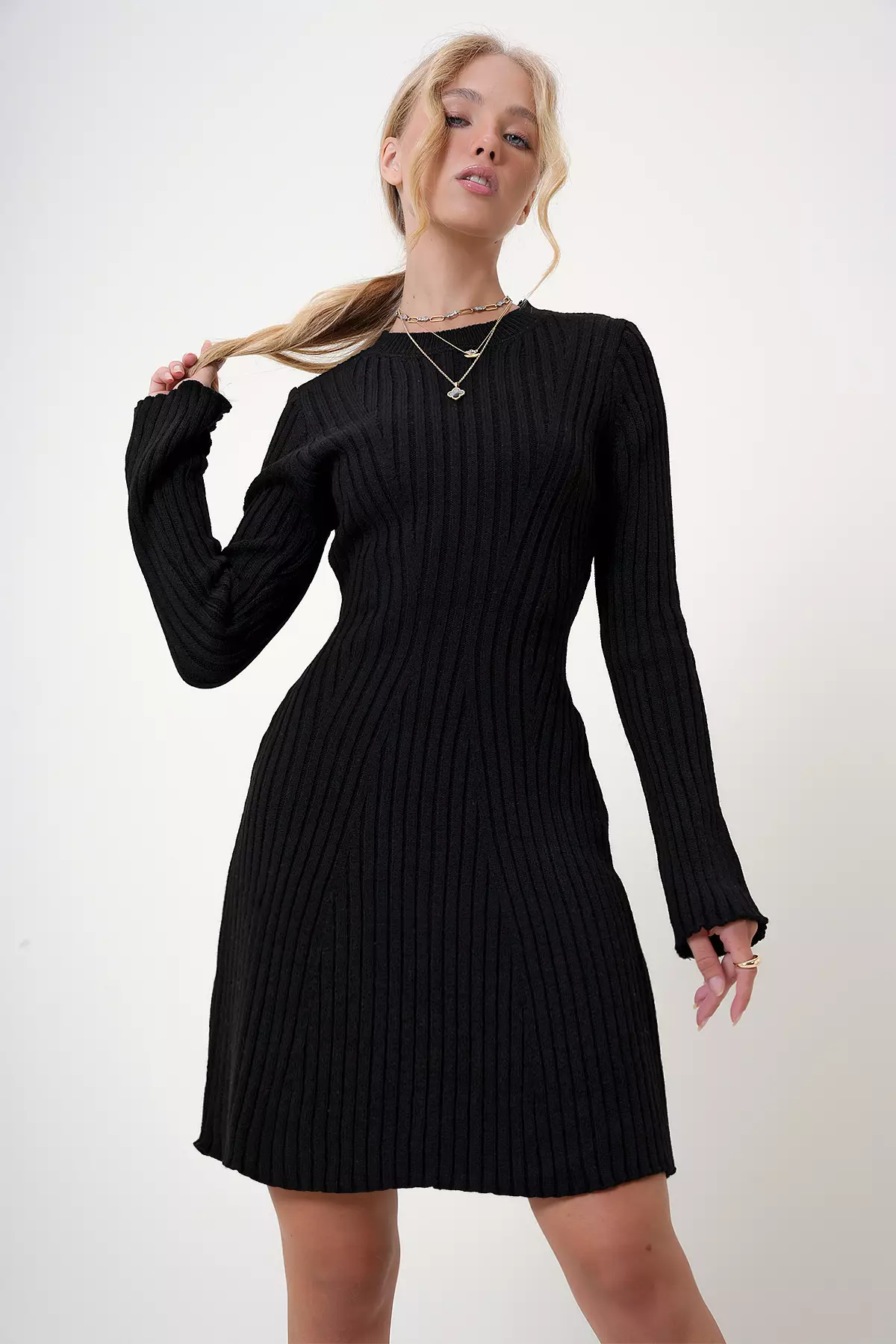 Crew Neck Knit Dress