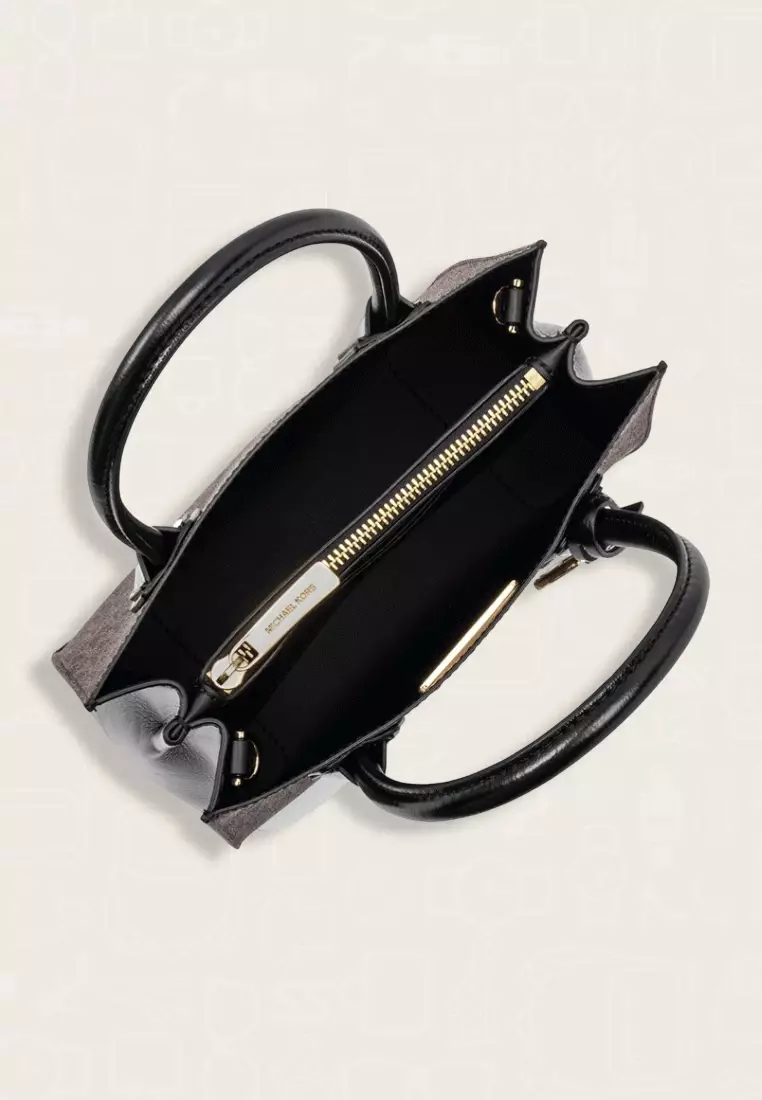 Michael Kors Mercer Medium Signature Logo Crossbody Bag Black