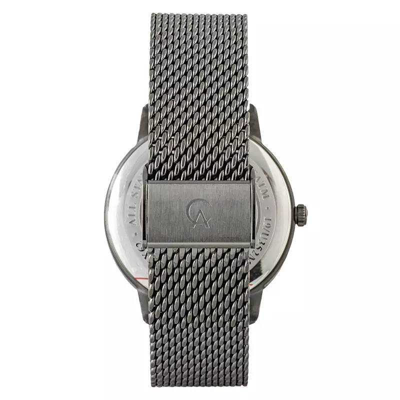 Jam Tangan Pria Alexandre Christie Classic AC 8640 MD BIGGR Men Light Grey Dial Gunmetal Mesh Strap