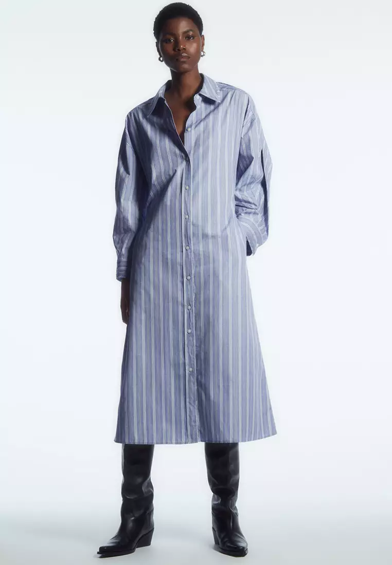 COS Pinstriped Shirt Dress 2025 | Buy COS Online | ZALORA