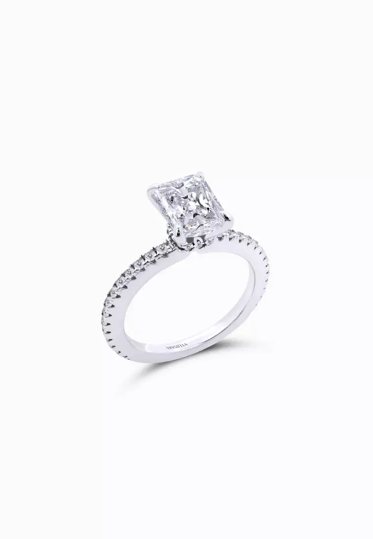 Vinstella Majestic Frost Diamond Ring - Rhodium Plated