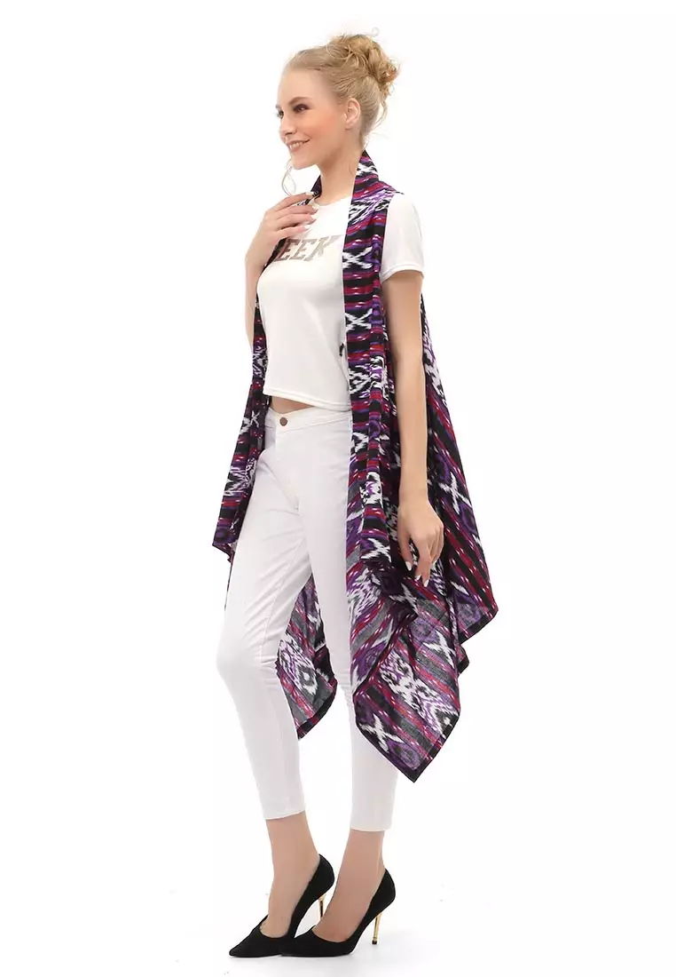 Lynelle Batik Songket Wanita Model Outer Material Cotton ORIGINAL - Purple