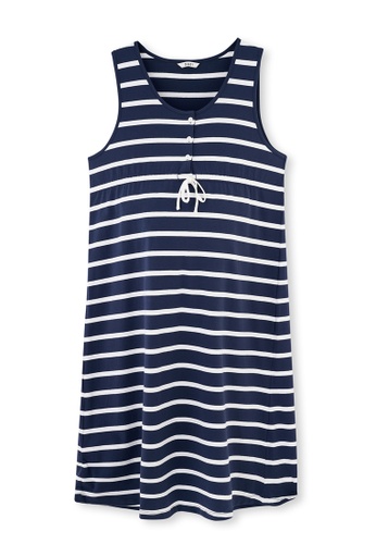 DAGİ Navy Striped Maternity Dress, Striped, Crew Neck, Regular Fit, Sleeveless  Loungewear for Women 2023 | Buy DAGİ Online | ZALORA Hong Kong