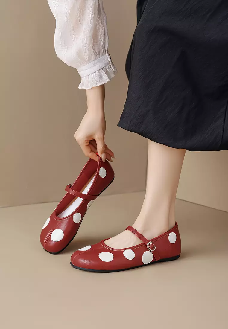 Tabi Polka Dot Mary Jane Shoes WW8293-2