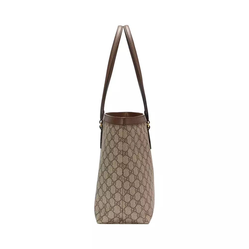 GG Ophidia Medium Tote Bag Beige Ebony