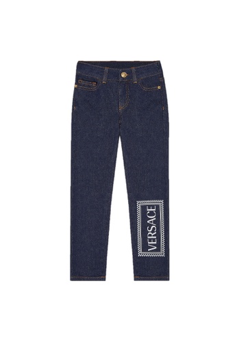 VERSACE white and blue VERSACE JEANS FOR BOYS 9A333KAA67F91AGS_1