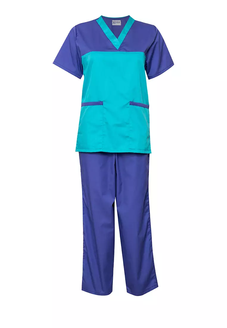 Buy INTAL GARMENTS Scrub Suits Nursing Uniform SS03A VNeck TwoTone