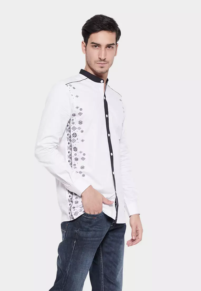 Johnwin - Baju Koko - Kemeja Koko - Lengan Panjang - Slim Fit