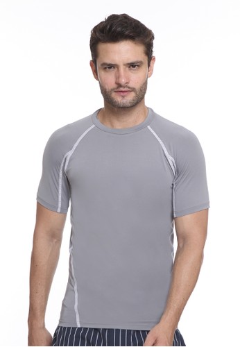 Jockey grey Short Sleeve R Neck Sport Undershirt 67AB2US107E9B2GS_1