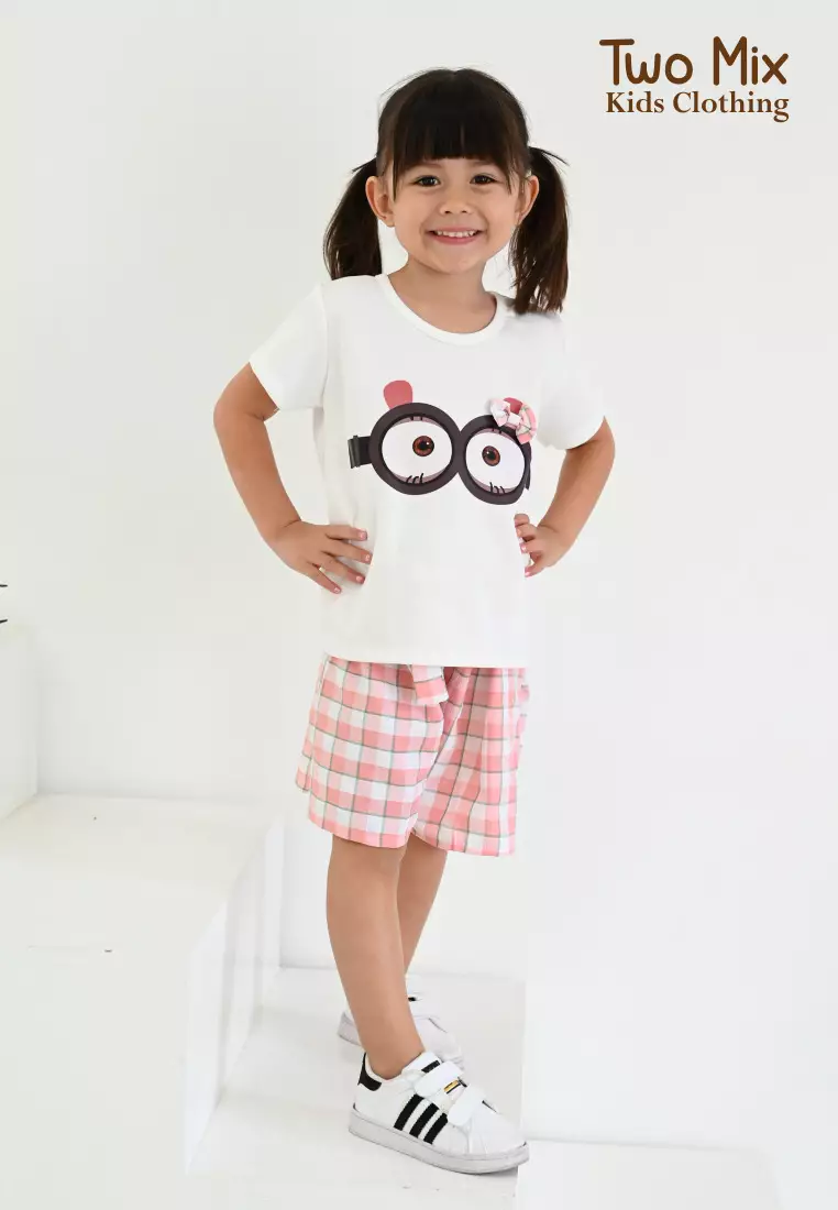 Two Mix - Baju Anak Perempuan - Setelan Anak Cewek Celana Jeans 1-6 Tahun 4323 Salem