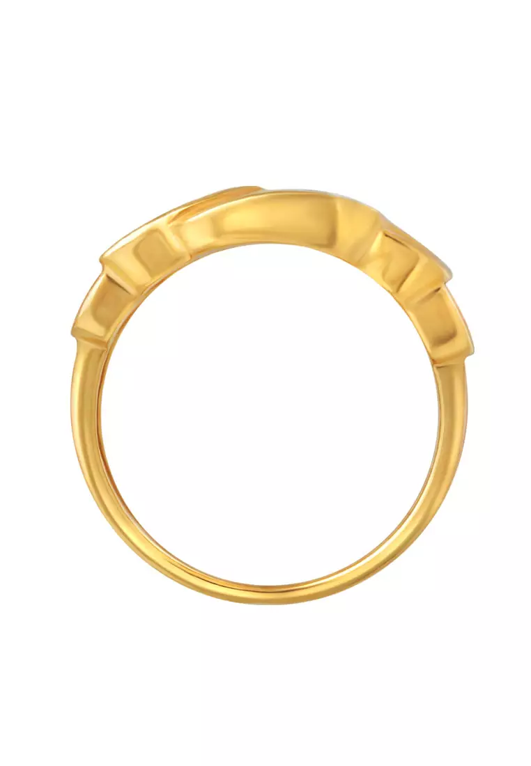 TOMEI Geometric Ring, Yellow Gold 916