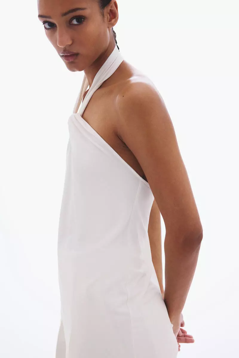 Draped halterneck top