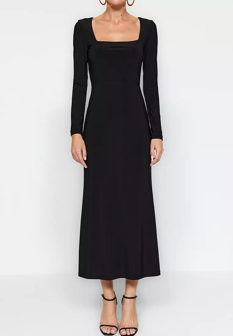 Square Neck Midi Dress