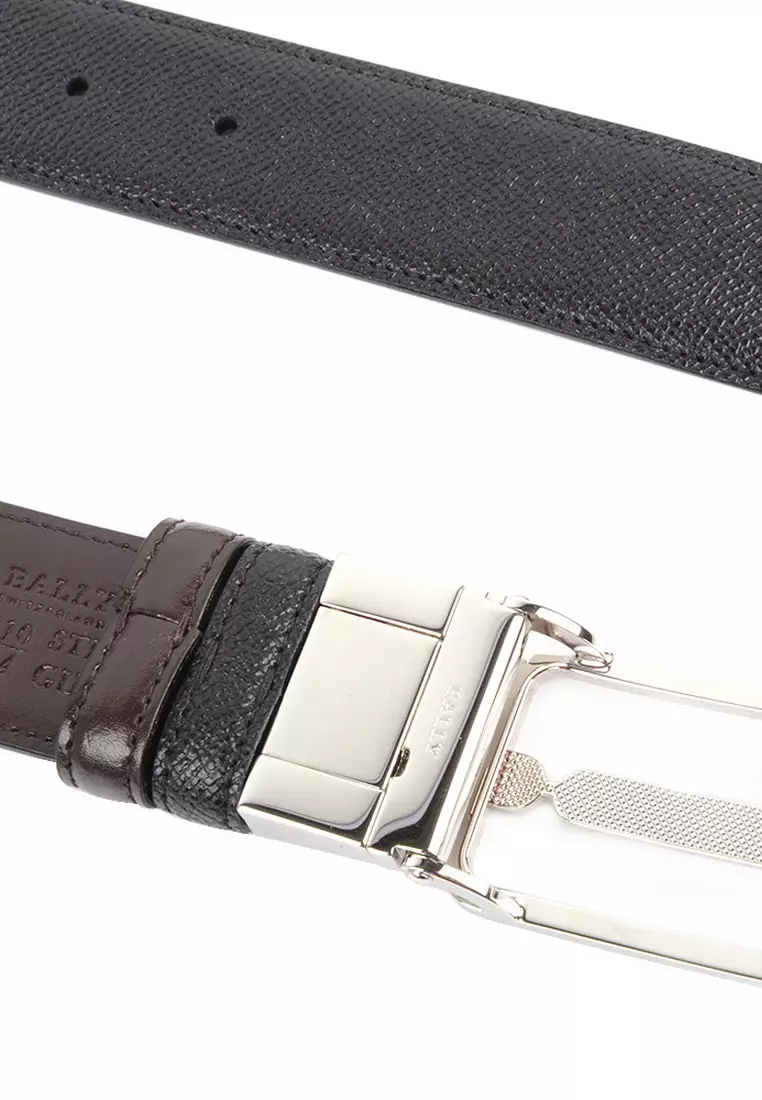 Embossed Leather(Size 110) Wallet & Belt Gift Box in Black,Brown