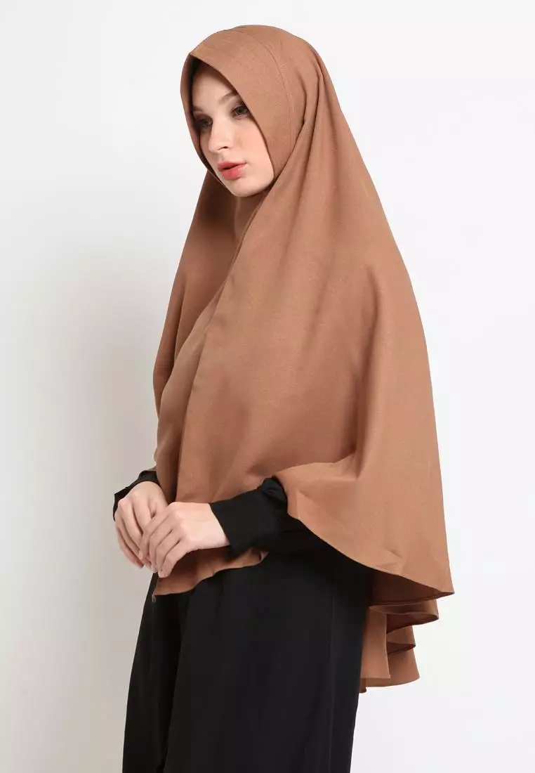 Hilya Khimar Instan Hijab Syari - Cokelat