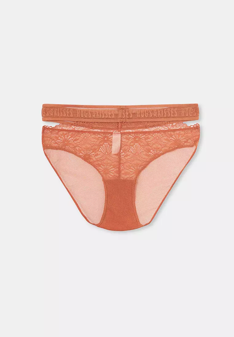 Buy DAGİ Terracotta Basic Underwear Bottom, Floral Lace, High