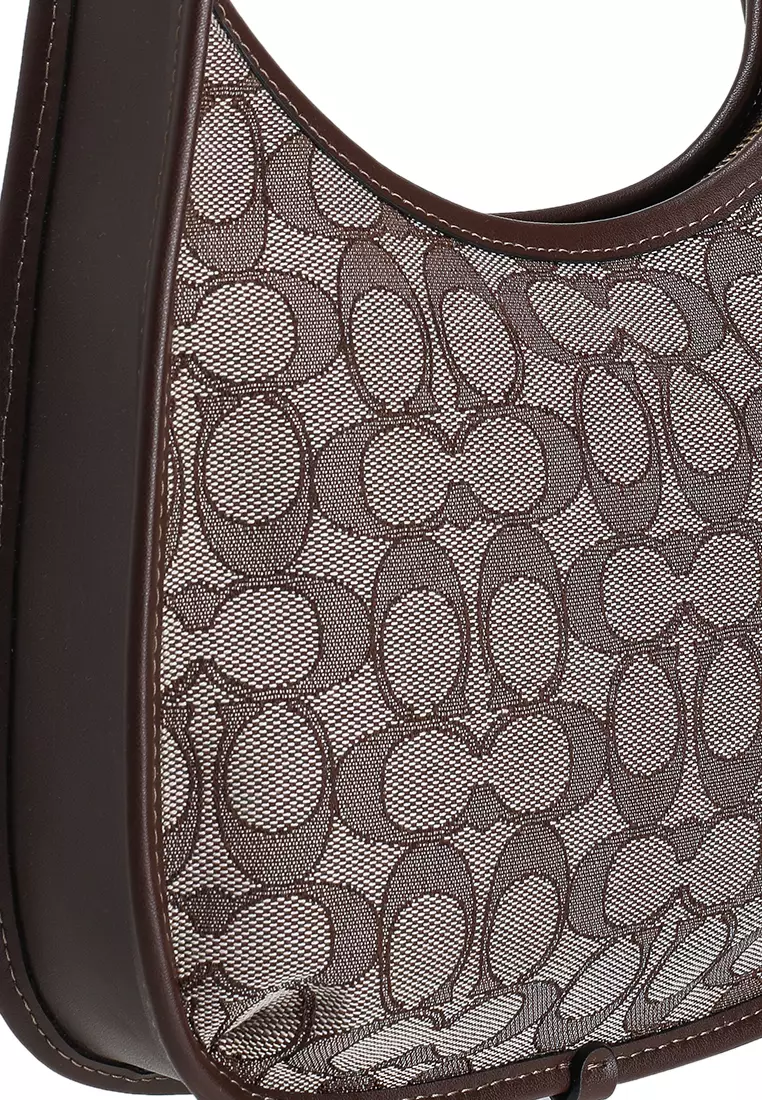 Curve Zip Bag In Signature Jacquard