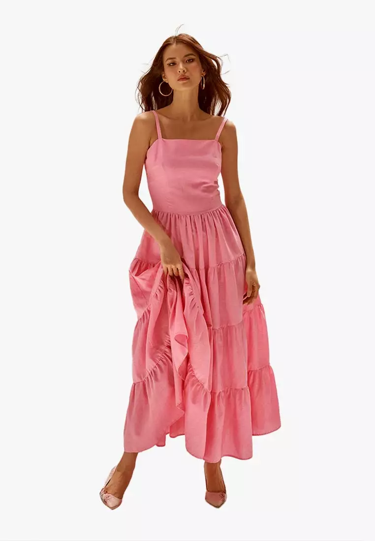 Fly Sky Maxi Linen Dress