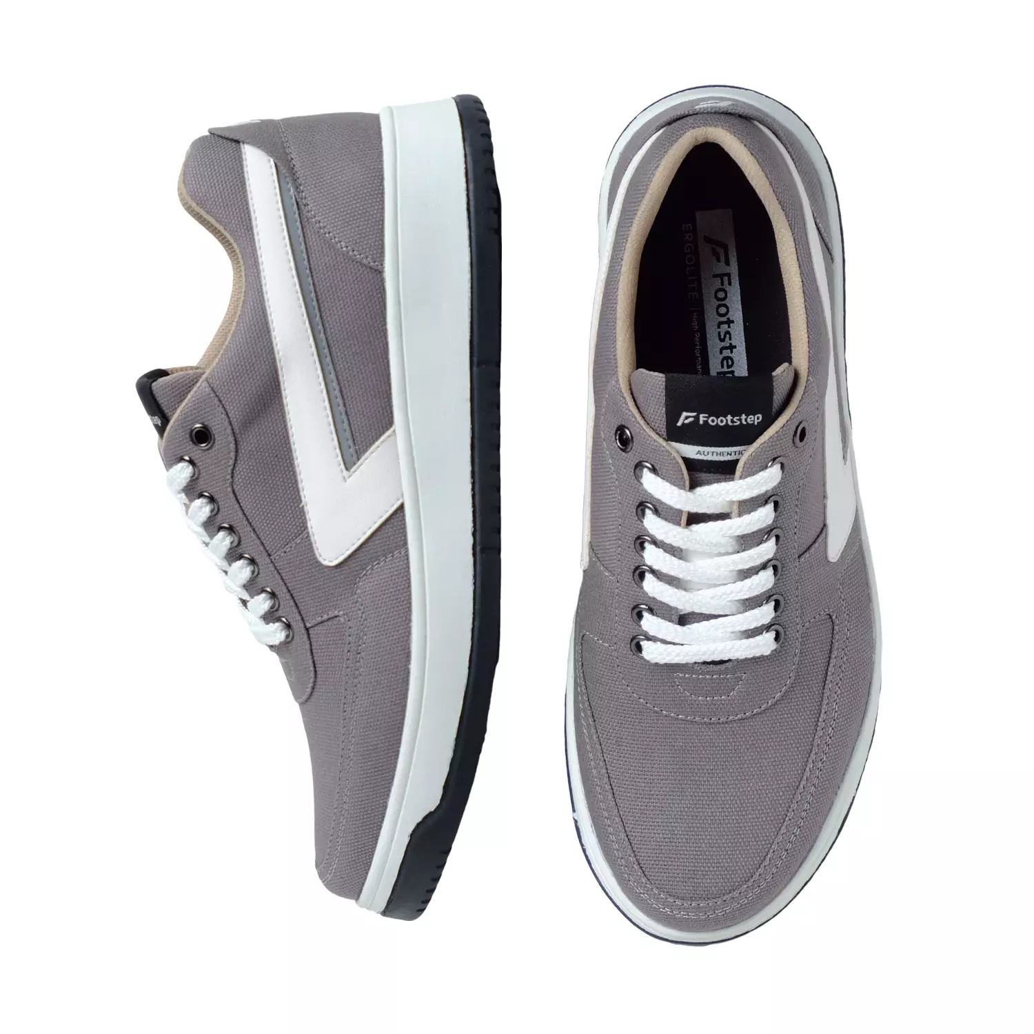 Footstep Footwear Sepatu Pria Sneakers POP Fonte Grey Original Shoes