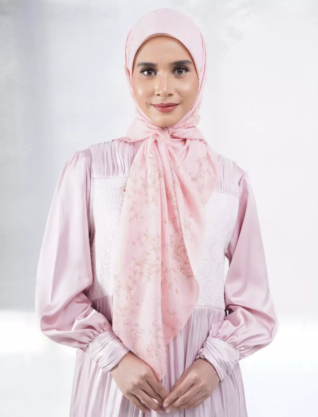 Cassya Printed Scarf Rose | Hijab Kerudung Segi Empat Motif