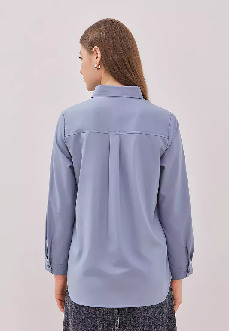 DUST Kemeja Atira Biru (D.116507)