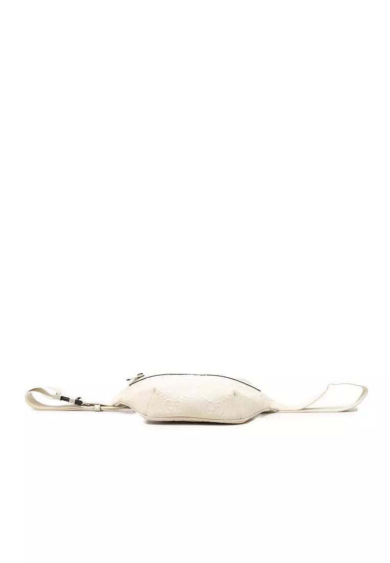 Pre-Loved Gucci Gg Embossed Perforated Leather Belt Bag