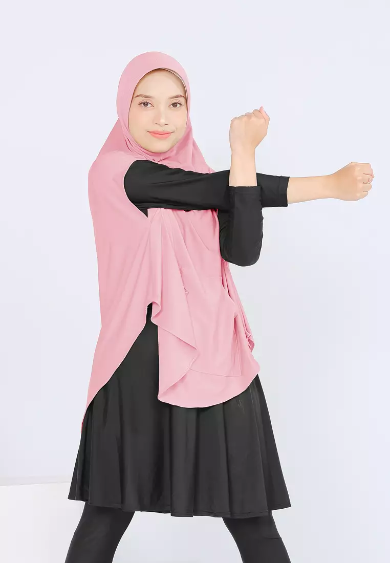 Zelena - Vivian Sport Hijab | Rompi Hijab Vest Olahraga - Pink