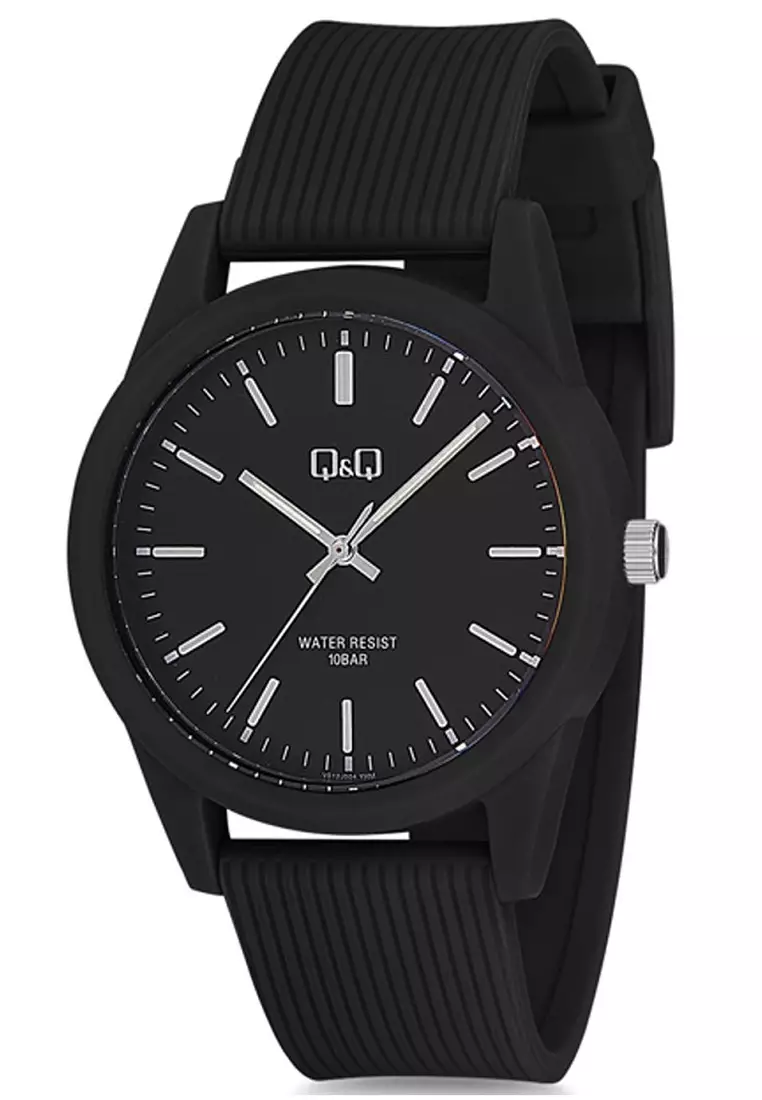 Q&Q QNQ QQ Original Watch Jam Tangan Analog Pria /  Wanita Tali Karet VS12 VS12J Water Resist VS12J004Y