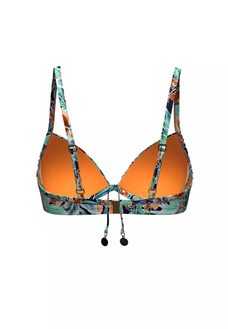 My Paradiso Navy Ruched Underwire Bikini Top