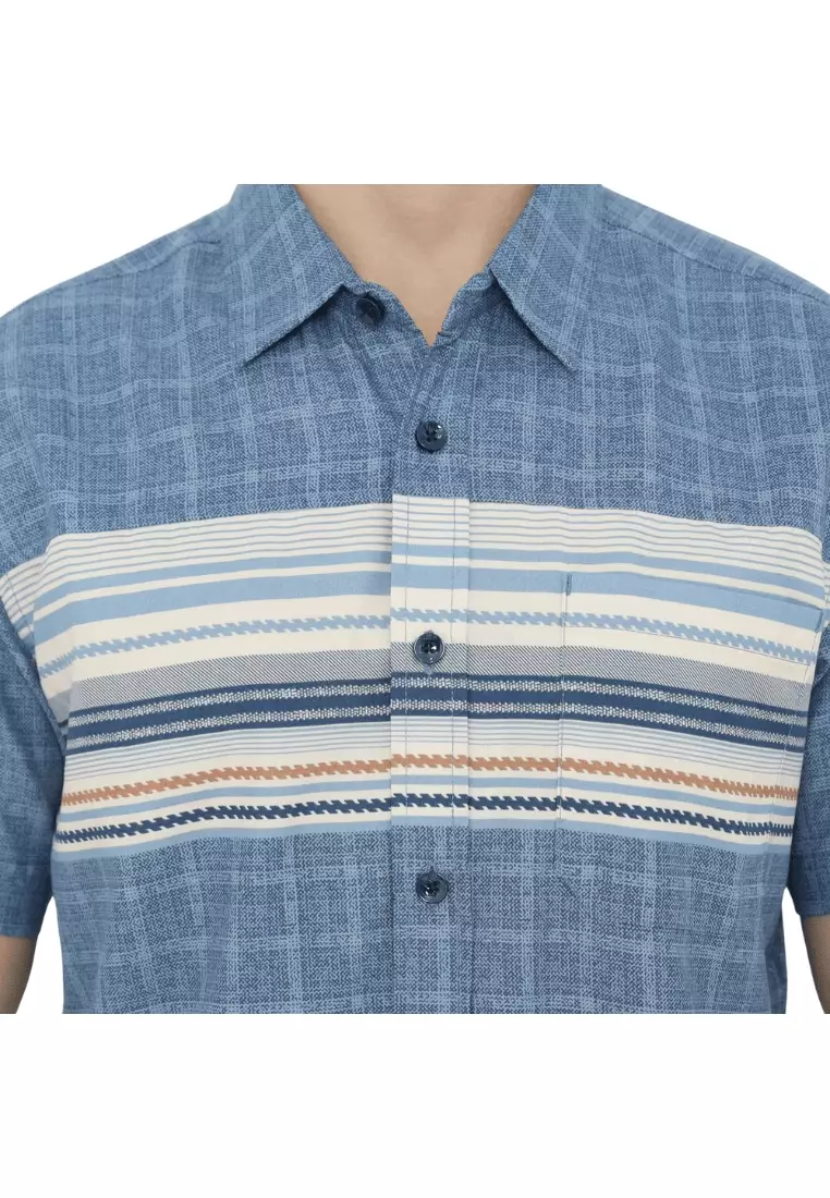 POLICE Kemeja Printing Cotton Soft Regular Fit Pria