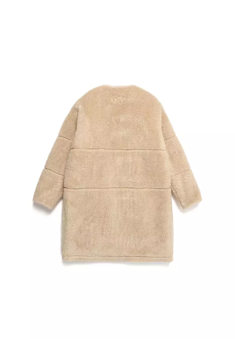 女裝WEIGELA長版抓毛絨外套