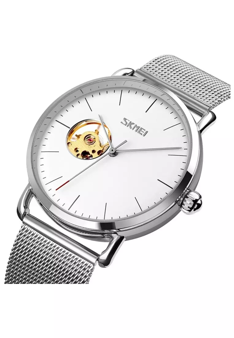 Jam Tangan Analog Pria Design Casual Waterproof Strap Tali Material Stainless Steel RX91 ORIGINAL