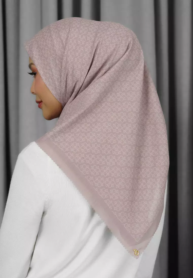 Jenna & Kaia - Sierra Scarf Rose Taupe - Hijab Kerudung Segi Empat