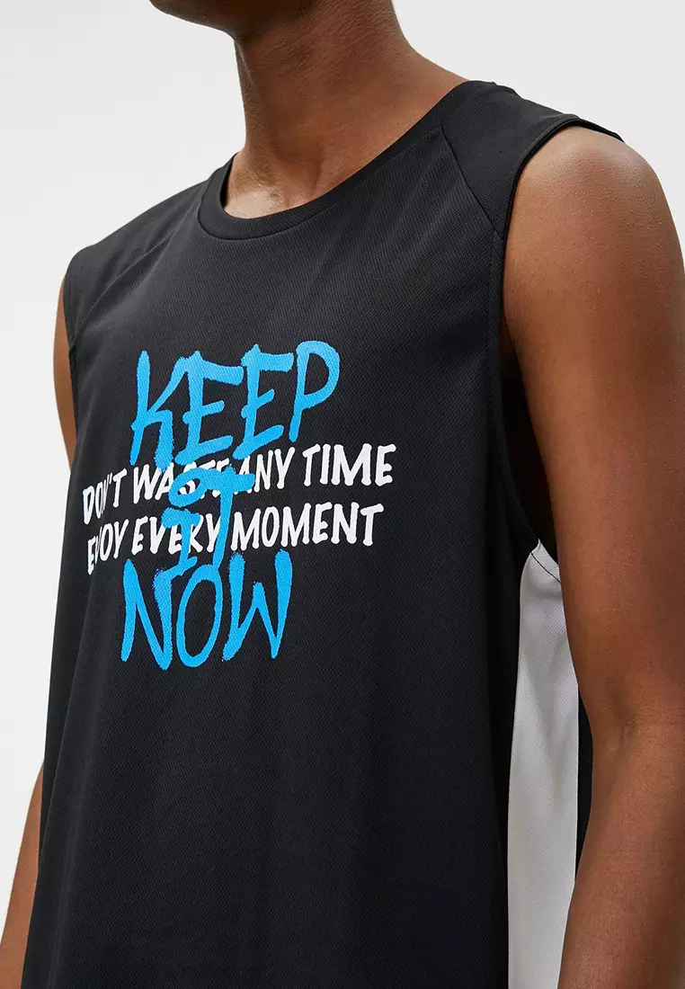 Slogan Printed Tank Top