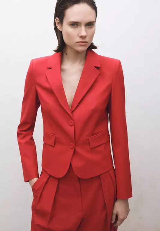 Wool-Blend Suit Jacket