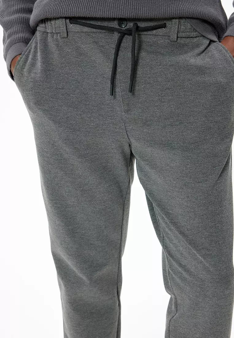 修身剪裁卡其褲