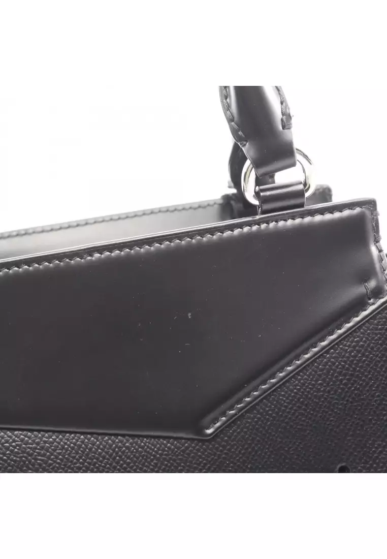 Pre-Loved Maison Margiela SNATCHED TOTE Snatched Tote Handbag Handbag leather black 2WAY