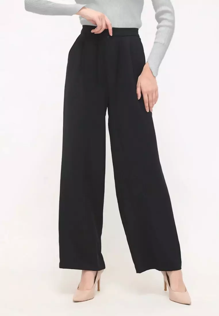 Plain Long Culot Black Arlette By Brilliant Girl Warna Hitam