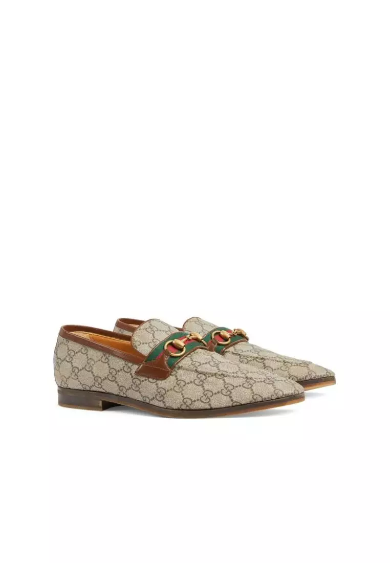 Gucci outlet monogram loafers