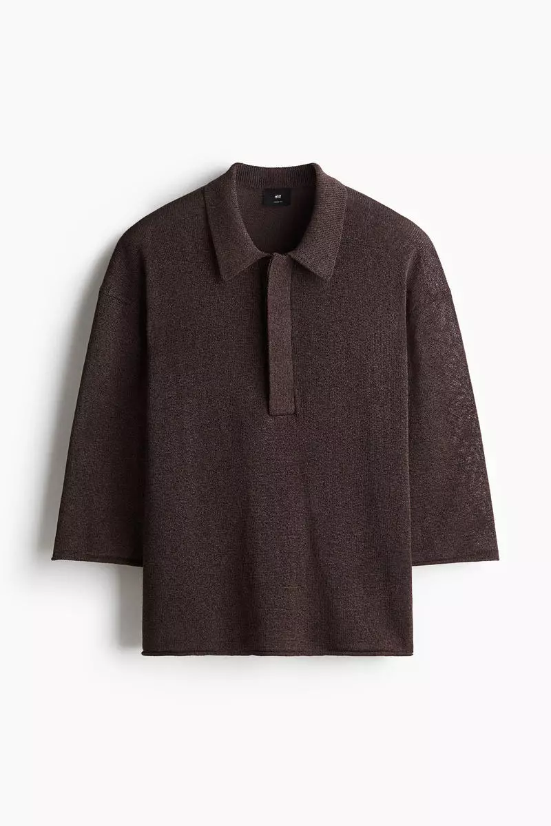 Buy H&M Loose Fit Sheer polo shirt Online ZALORA Malaysia