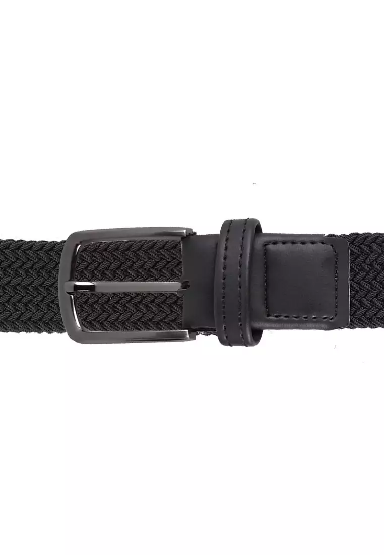 Adobree Ikat Pinggang Rajut Elastis Trendy Fashion Gesper Sabuk Pria Wanita Unisex