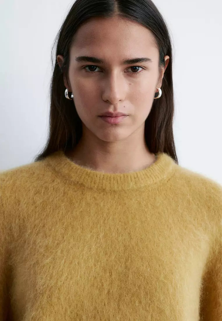 Mohair-Blend Knitted Top