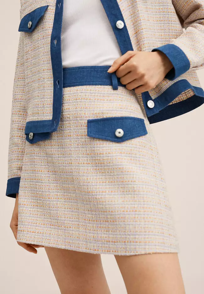 Check Tweed Skirt