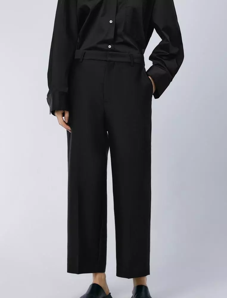 Straight Cut Ankle-Length Pants
