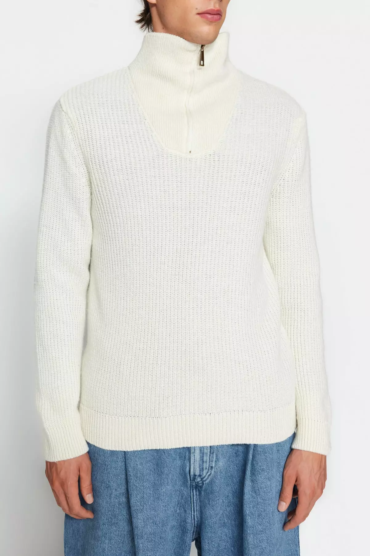 Regular Fit Zip Sweater