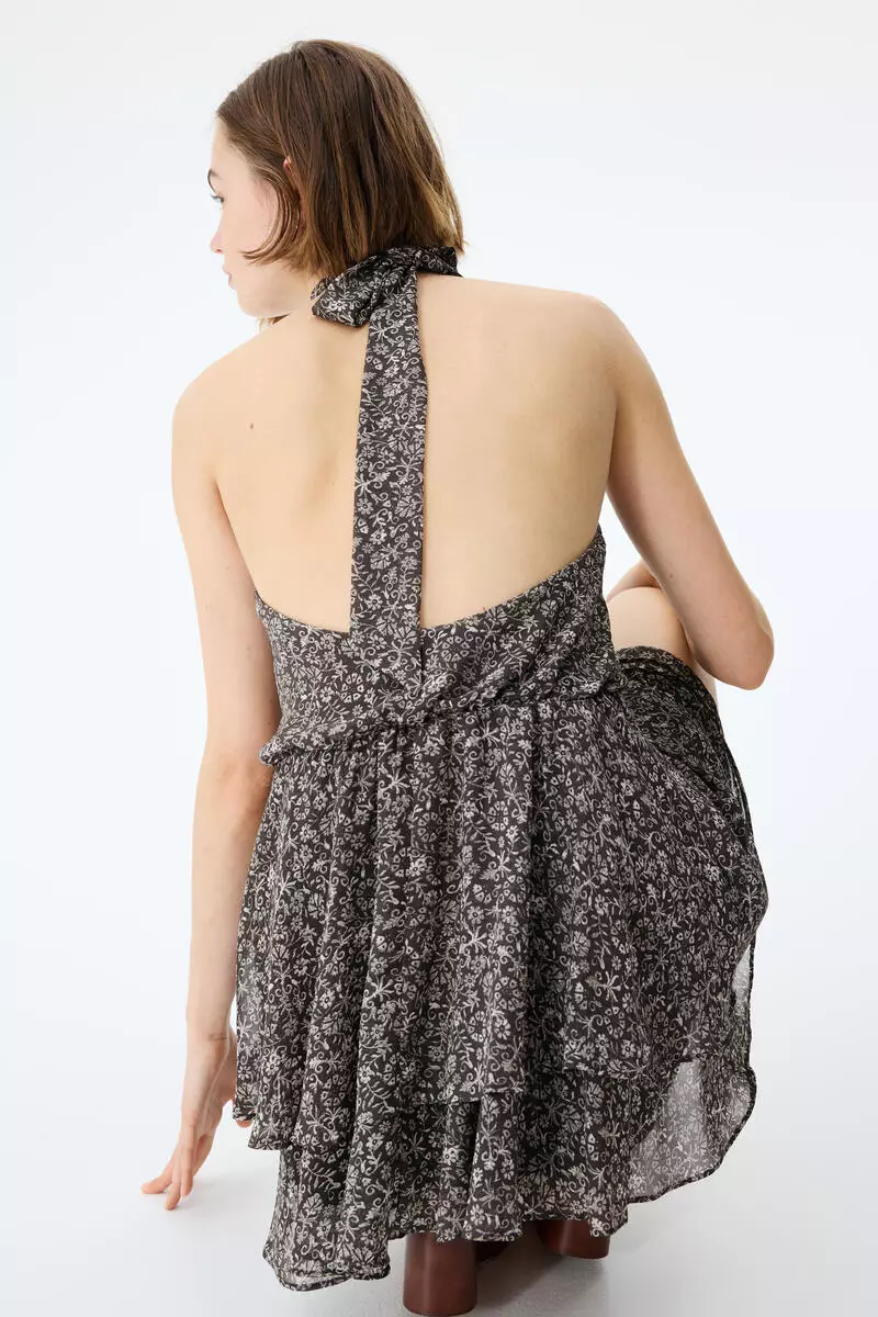 Chiffon halterneck dress