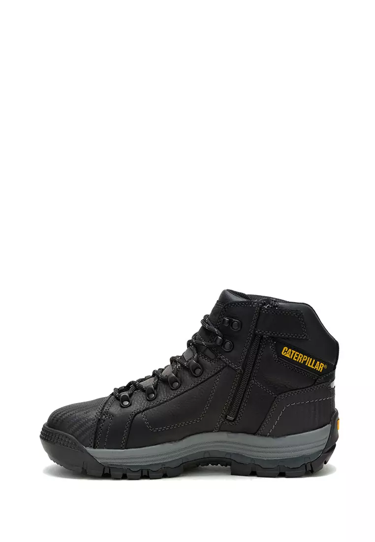 Men's Convex Mid Side Zip Steel Toe Boots - Black (P720055) | Safety Shoes