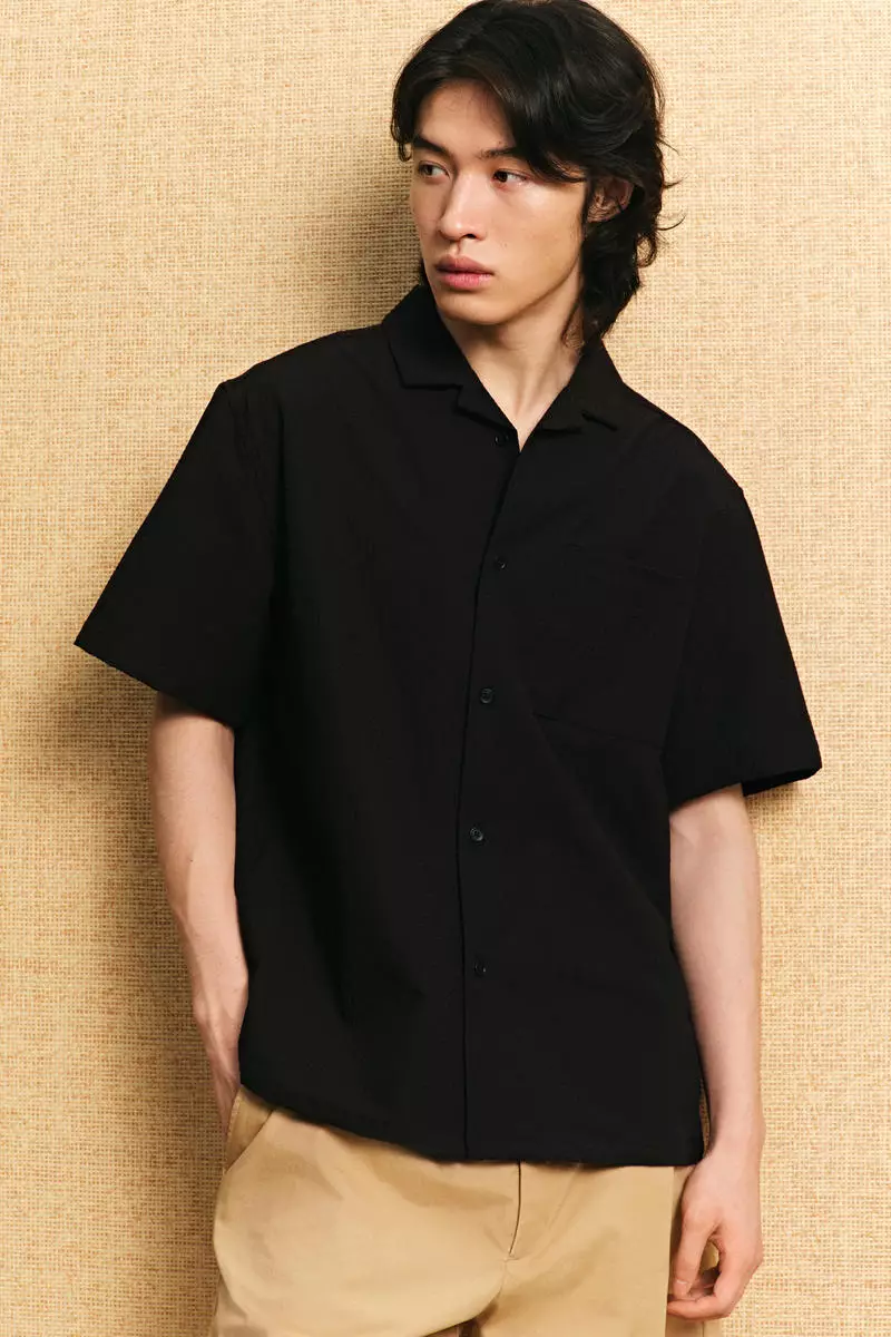 Loose Fit Textured resort shirt