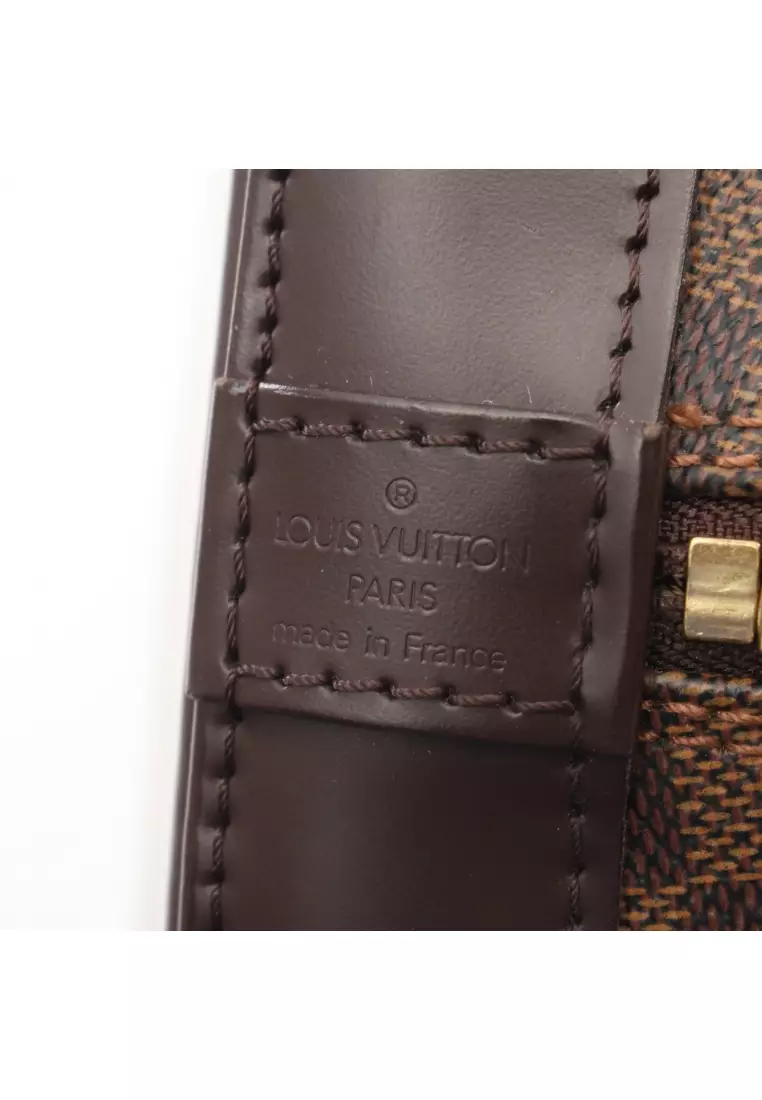 Louis Vuitton Alma PM Damier Ebene Satchel Bag Brown