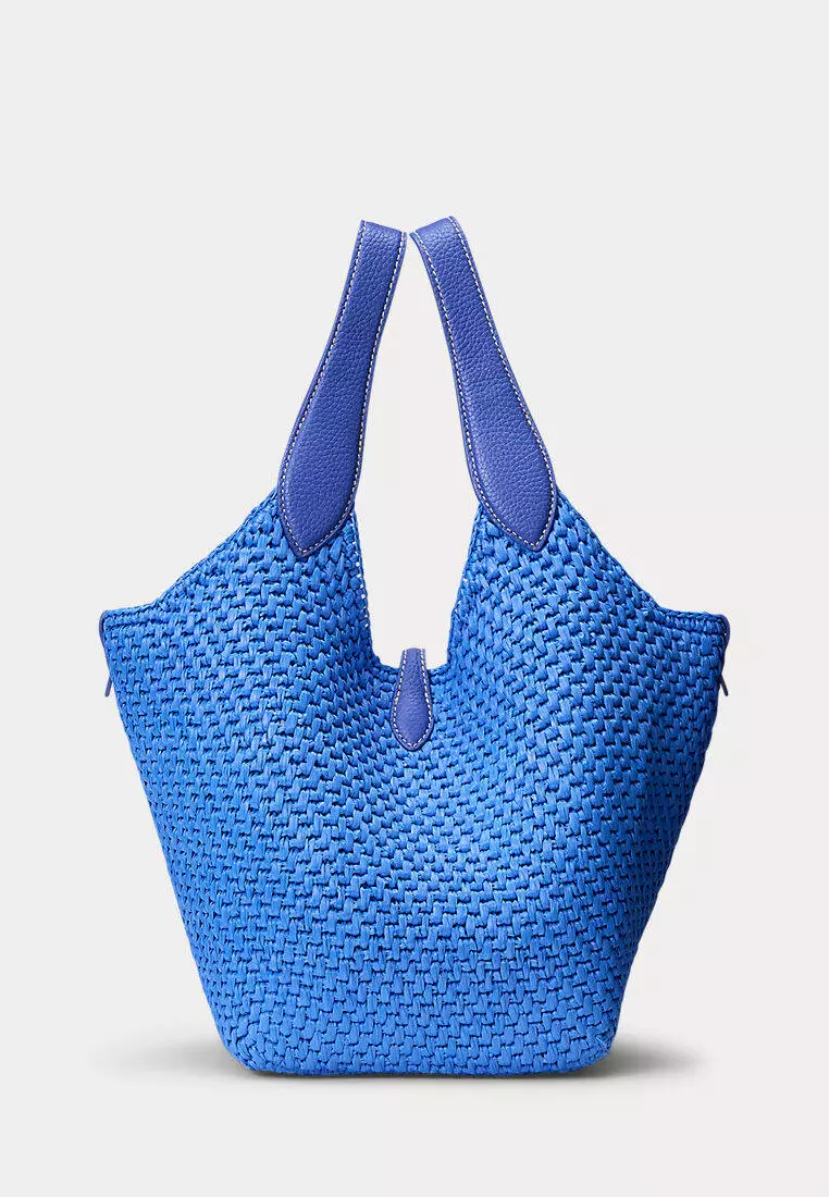 Polo Ralph Lauren Women Polo Play Big Pony Faux-Raffia Tote